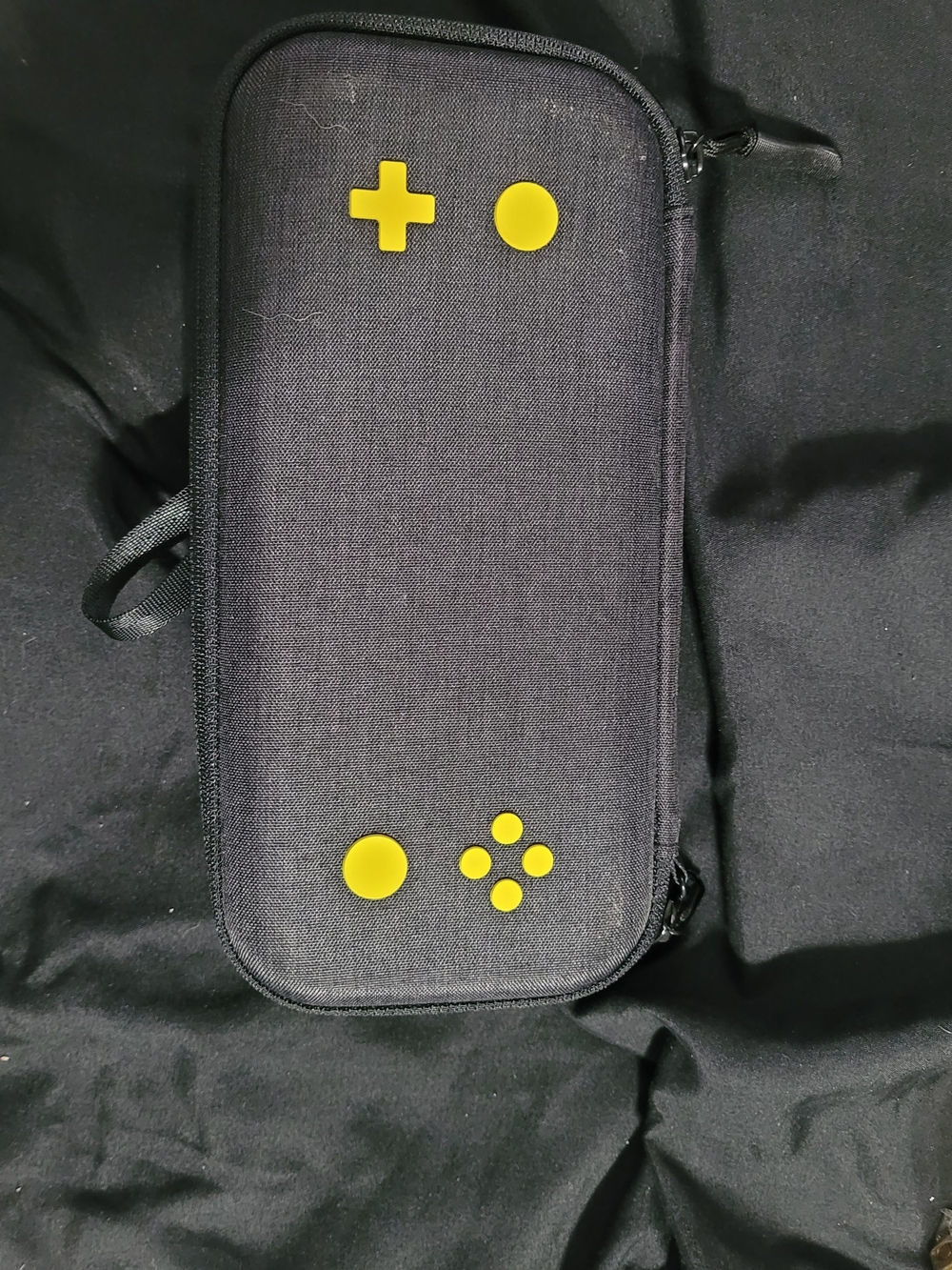 Black Portable Tablet & Accessory Case with Yellow Accent